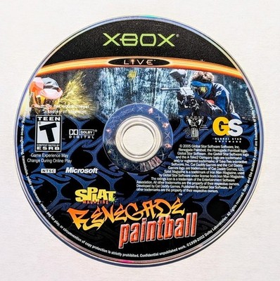 DISC ONLY- SPLAT MAGAZINE RENEGADE PAINTBALL MICROSOFT ORIGINAL XBOX GAME