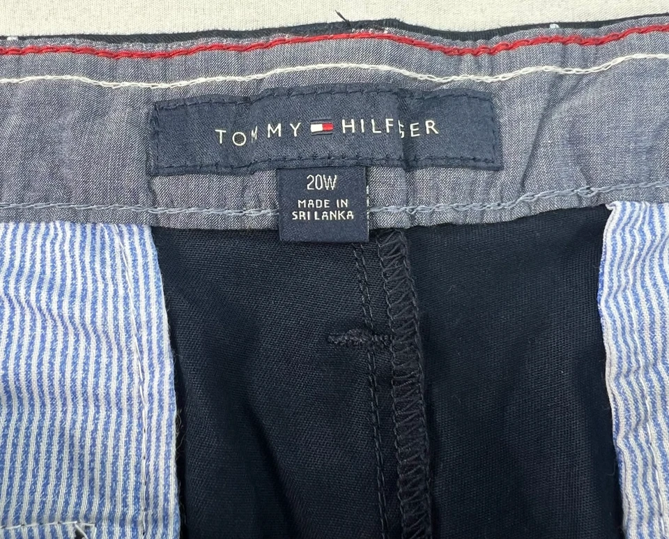 Pantalones Cortos Tommy Hilfiger Mujer Talla Grande 20W Azul Marino Lunares Bolsillos Foto 3 de 4