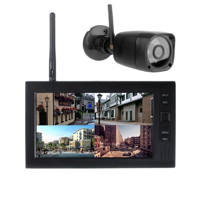 AU Plug Wireless Security Camera DVR System With 720P Camera And 7 Inch LCD KUI