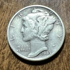 1943 MERCURY SILVER DIME ACTUAL Coin Get Today & Save & Fill Your Collection