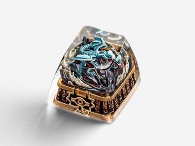 Eminent Crafts Yugioh Yu-Gi-oh Blue Eyes White Dragon Resin Keyboard Key Cap ESC