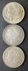 Lot of Three 1921 $1 Morgan Silver Dollars