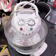 DELTA CO 2011 Halogen Oven 12L 1400W Convection Cooker Glass Bowl White - D35