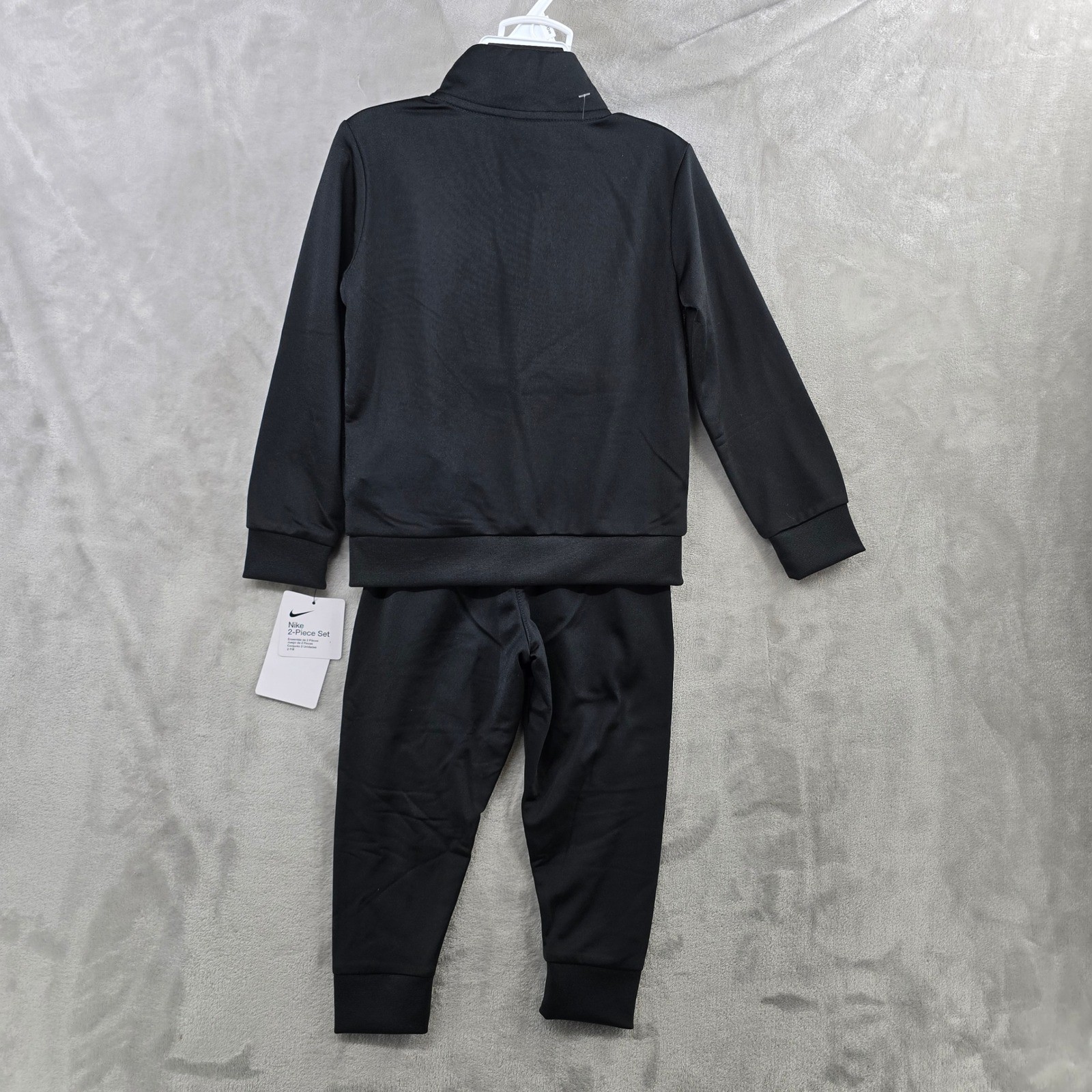 Nike Boys 2PC Tracksuit Black Full Zip Jacket Jogger Pants 3T 76F094-023 thumbnail 4
