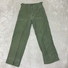 Vtg 1960s OG-107 Pants Trousers 100 Cotton Vietnam Mens 28x28 Distressed
