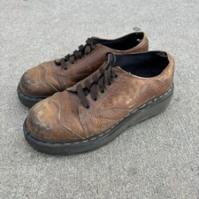 Y2K Dr Martens 8651 Women s AirWair Brown Leather Oxford Chunky Platform Size 8