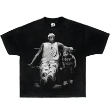 Lebron & Bronny Vintage Boxy Tee Shirt oversized t-shirt streetwear y2k