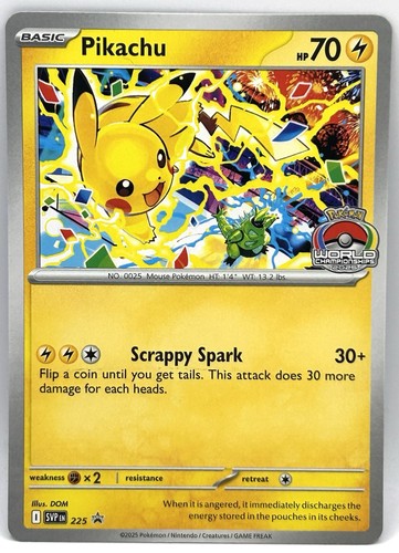 Pikachu Black Star Promo 2025 World Championship 225 SVP EN SVP