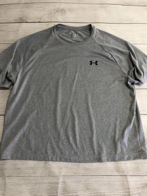 Under Armour The Tech Tee Shirt Mens Large Gray Short Sleeve Raglan Athletic Top