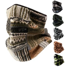 Winter Fleece Neck Warmer Gaiter Ski Face Mask Scarf for Cold Weather Men Women