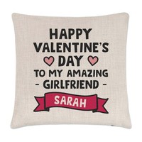 Personalisiert Happy Valentinstag To My Amazing Freundin Kissenbezug