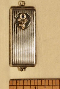 ANTIQUE STERLING MINIATURE ELK BOPE LODGE LOCKET CARD BILL HOLDER - HELLO BILL
