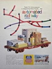 Union Pacific Railroad Shipping Paper Products Sun Valley Vintage Print Ad 1963