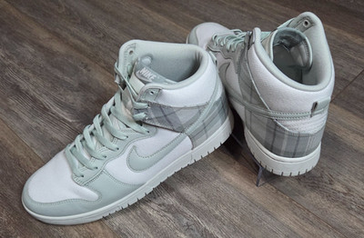 Nike Dunk High SE Mint Plaid Men's - 10 White/Light Green DV0826-100