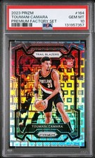 PSA 10 TOUMANI CAMARA 2023 PANINI PRIZM PREMIUM FACTORY SET 68/150 BLAZERS