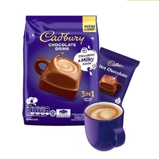 Cadbury Tasty Milky Hot Chocolate 3 in 1 Instant Drink 13 x 30g FREE SHIPPING