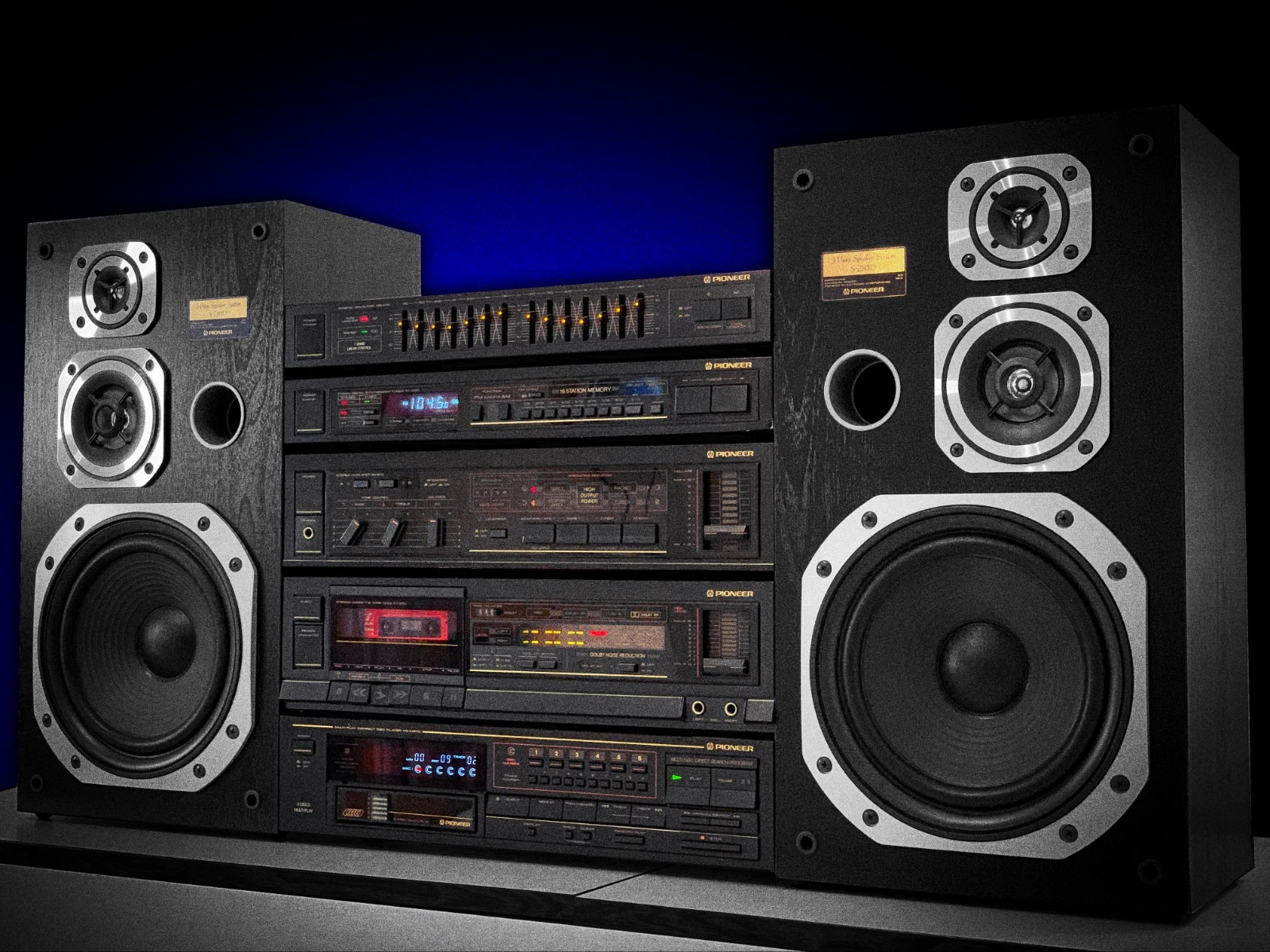PIONEER TOWER 🌈RaRe🌈 (1986) Vintage Component Stereo S