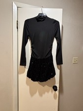 Preowned Sz M Fashion Nova Turtleneck Long Sleeve Bubble Sequin Dress