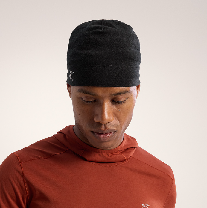 Arcteryx Rho Lightweight Wool Toque Black Winter Beanie Hat
