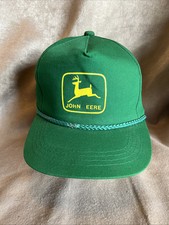 VINTAGE Yupoong John Deere hat Adjustable snapback Missing D on LOGO