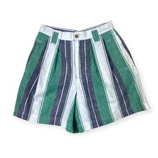 Essentials Sport Women's VTG 80s 90s Striped High Waist Tapered Mom Shorts 6