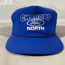 Vtg Ford Blue Oval Nylon Rope Charapp North Dealer Snap Back Hat Cap Yupoong Dad