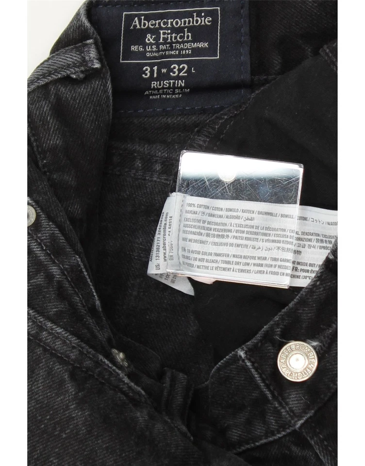 ABERCROMBIE & FITCH Mens Rustin Distressed Slim Jeans W31 L32  Navy Blue BX29 - Image 3 of 3