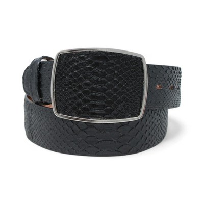 Genuine Leather Python Snakeskin Print Western Belt with  display picture 1