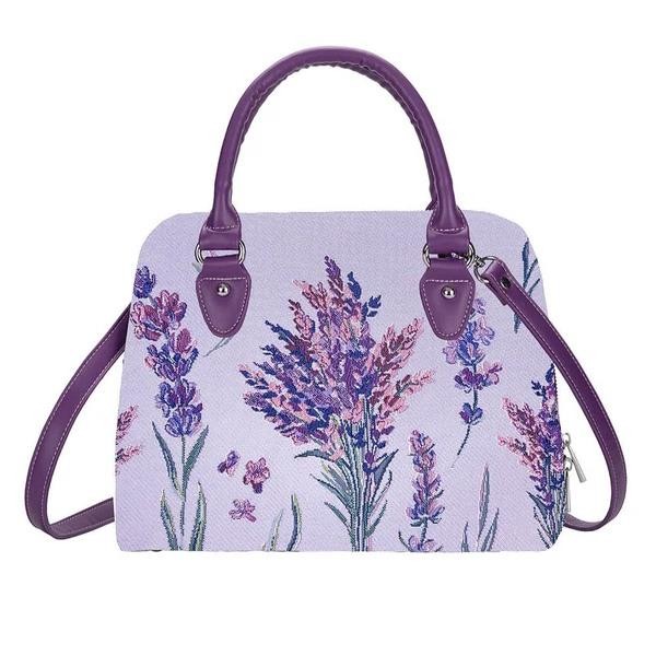 Purple Floral Handbag Crossbody Lavender Recycled Polyester Signare Women