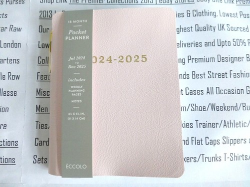 2024-2025 Diary Pen Gift Set Eccolo 18mth Weekly Planner Softback Pocket Diaries - Picture 15 of 39