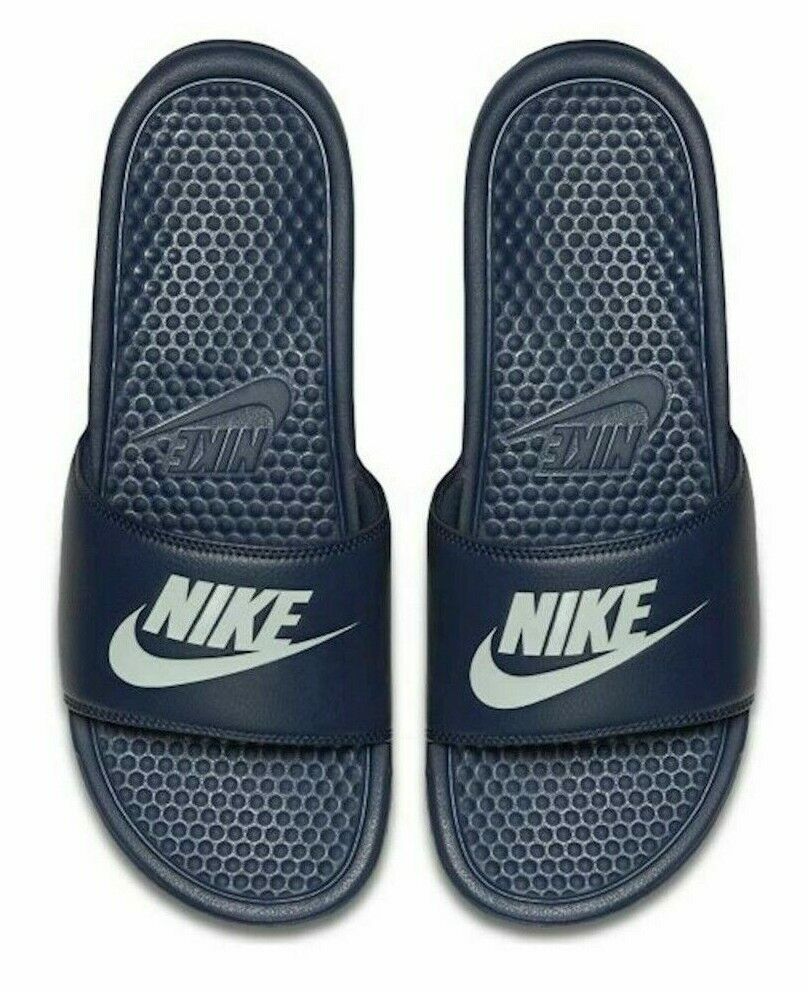 Nike Benassi JDI Blue Multi Size US Slides Shower Shoes Flip Flops eBay