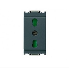 PRESA BIPRESA VIMAR IDEA 16203 2P+T 16A P17/11 GRIGIO