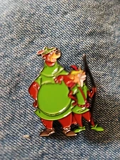 ROBIN HOOD/ LITTLE JOHN-ENAMEL PIN-SHIP ALL THE PINS U BUY FOR $4.99-VISIT STORE