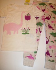 Old Navy Girls 2pc Pajama Set 2T 3T 4T 5Toddler Dinosaur Purple Tagless New