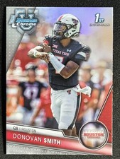 2023 1st Bowman Chrome U Refractor Donovan Smith Houston Cougars #178 Mint Ncaa