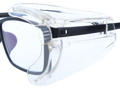 BREITFELD & SCHLIEKERT Seitenschutz universal flexibles Kunststoff transparent | Windschutz Brille NEU