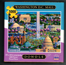 Dowdle Folk Art Washington D.C. Mall 1000 Piece Puzzle Made in USA