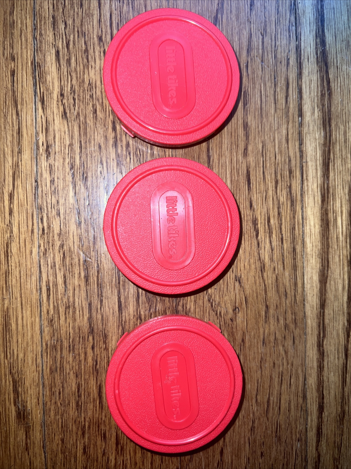 3x Little Tikes JETT CAR RACER Replacement Parts Center Caps, Red eBay