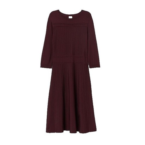 strapless open back dress Women Plus Size Solid Red Square Neck Puff Sleeves Crepe Thigh-High Slit  Flared Maxi Dress main image 1