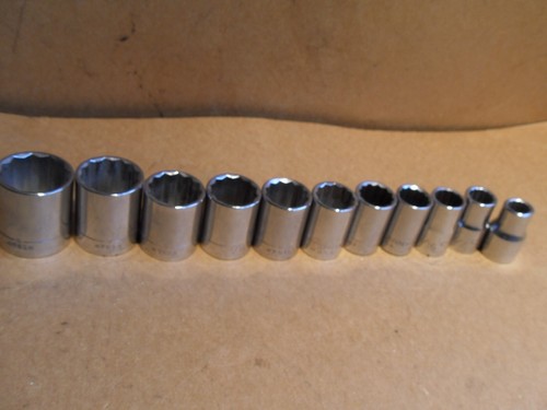 Craftsman Socket Set 1/2" Drive 14 Piece 12 Point SAE Standard 1 1/16" TO 7/16" - Picture 8 of 14