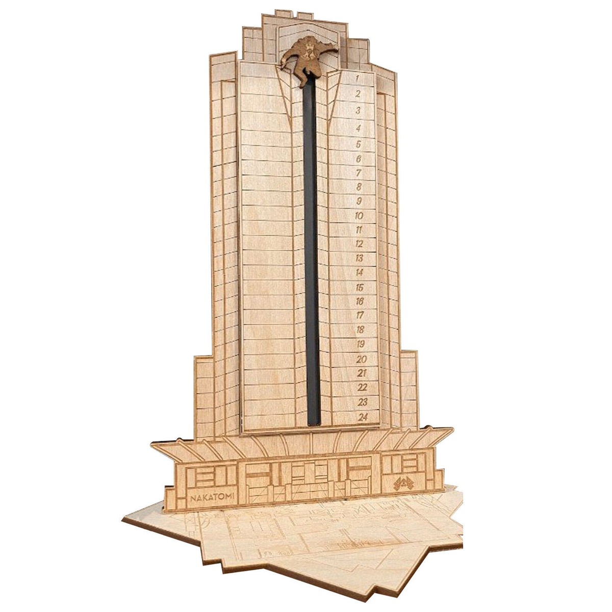 Die Hard Hans Gruber Falling off off Nakatomi Plaza Advent Calendar Wooden  Decor | eBay