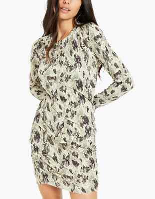Rag & Bone womens Tan Snake Poppy Draped Knit Short Mini Dress size Medium  $375 | eBay