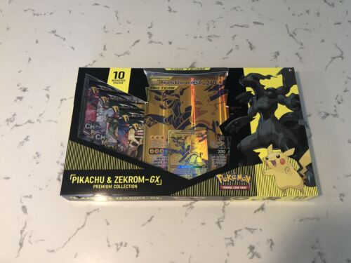 Pokémon TCG Pikachu and Zekrom GX Tag Team Premium Collection Sword & Shield - Picture 1 of 18