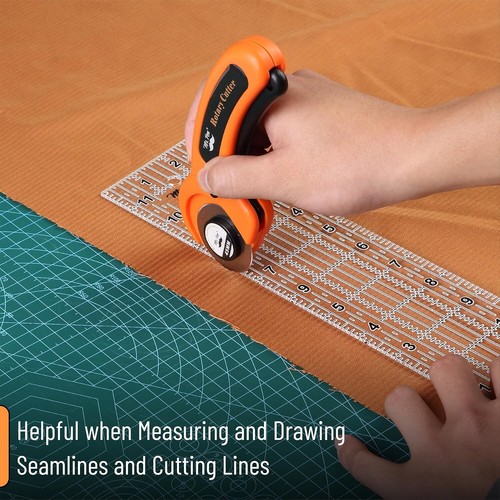 Sewing Ruler, 3 Pack, 6", 12" & 17", Acrylic Ruler, Quilting Ruler, Cutting Rule - Picture 4 of 7