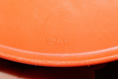 Menge 2 Vintage Orange Tupperware 8" Rund #1204-6 - Bild 10 von 15