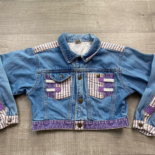 Vintage Patchwork Denim Jacket - Women 