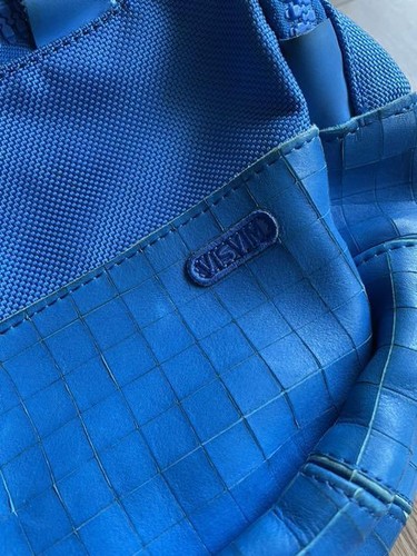 VISVIM Authentic BALLISTIC LUMBAR 8L LATTICE Belt Bag Men Blue Used from Japan