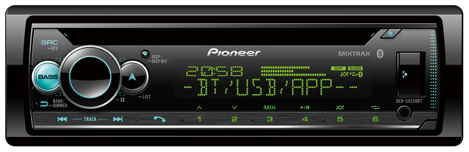 Pioneer DEH-S5250BT Shortwave Bluetooth FM AM SW RDS USB IPod Car