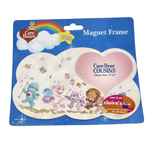 2004 CARE BEARS COUSINS MAGNET PICTURE FRAME NEW SEALED 3" x 3" RETRO THROWBACK - Picture 1 of 5