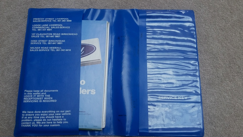 1980's Genuine Ford Fiesta XR2 Dealer Service Wallet & Manuals - Picture 2 of 5